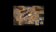 a screenshot of a video game with a chess board and a map