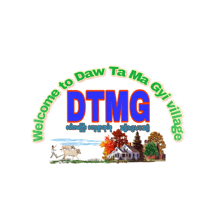 a welcome to daw ta ma gyi village logo