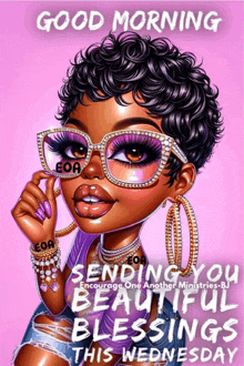 a poster that says good morning sending you beautiful blessings this wednesday on it
