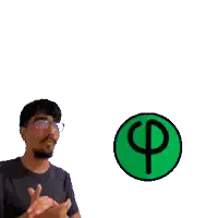 a man wearing glasses stands in front of a sign that says fibonacci + grower naccigrow