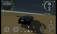 a screenshot of a video game with a police car on the screen