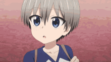 anime cute girl short hair laugh