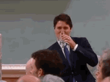 Justin Trudeau Justin Drinking GIF - Justin Trudeau Justin Drinking GIFs
