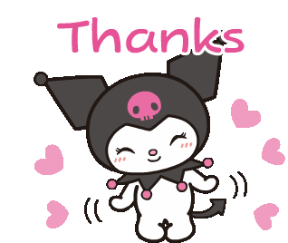 Kuromi Thank You Sticker - Kuromi Thank You Thanks Stickers