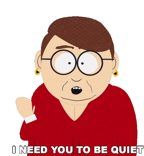 I Need You To Be Quiet Diane Choksondik Sticker - I Need You To Be Quiet Diane Choksondik South Park Stickers