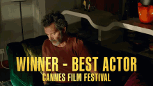 Winner Best Actor GIF - Winner Best Actor Cannes Film Festival GIFs