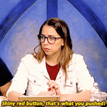 critical role laura bailey jester lavorre shiny red button thats what you pushed