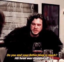 his head was chopped off jon snow seth meyers dinner party