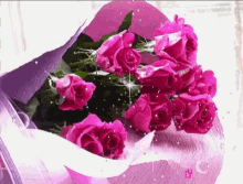 Pink Roses GIF - Pink Roses Bouquet GIFs