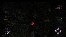 a screenshot of a video game shows a person with a red light on their face
