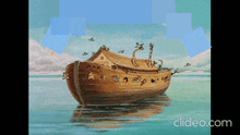 a painting of a boat called the ark