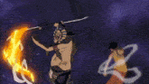 a man is holding a sword with the words outta my way written on it