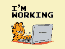 Garfield Im Working GIF - Garfield Im Working Busy GIFs