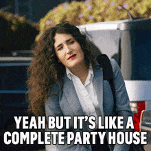 yeah but its like a complete party house i think you should leave with tim robinson its definitely a house for partying the vibe here is more party oriented kate berlant
