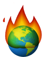 Burning World Emoji Sticker - Burning World Emoji Stickers
