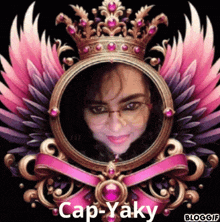 a picture of a woman with a crown on her head and the name cap-yaky