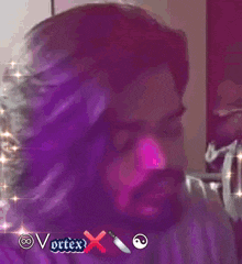 a pink and purple background with a circle that says ' infinity ' on it