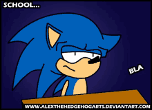 Back To School Sonic GIF - Back To School Sonic Blah GIFs