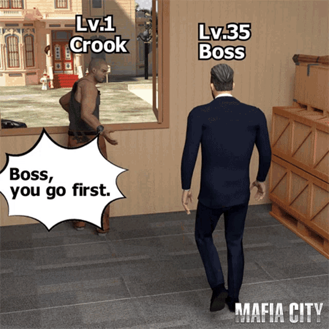 Lv 1 crook Lv 99 boss, @dragon_meme_Z
