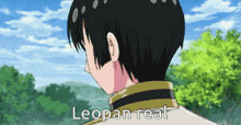 a picture of a boy with the words leopan real on his back