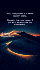 a picture of a desert with a quote on it