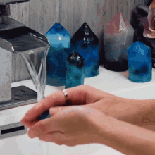 Washing Hands Soap GIF - Washing Hands Soap Crystal Soap GIFs