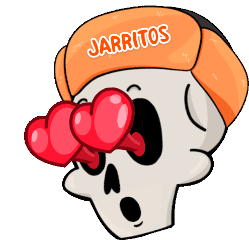 Jarritos Bones Heart Eyes Sticker - Jarritos Bones Jarritos Heart Eyes Stickers