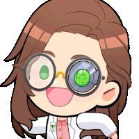 a cartoon drawing of a woman wearing glasses