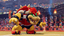 mario strikers battle league bowser taunting taunt soccer
