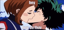 get on ffxiv kiss anime mha
