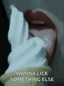 lips lick icecream cone lip