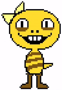 pixel stance standing smiling lizard