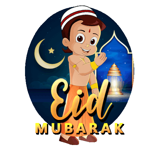 Eid Mubarak Chhota Bheem Sticker - Eid Mubarak Chhota Bheem Eid Ki Shubhkamnaye Stickers