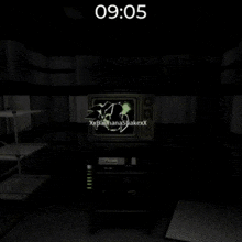 a black and white drawing of a mouse with the time 9:04