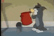 Coffee Tom And Jerry GIF - Coffee Tom And Jerry Tired GIFs