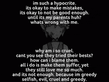 a black and white drawing of a boy with a quote about hypocrites