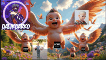 a picture of a baby with wings and the name dalikdarko on it