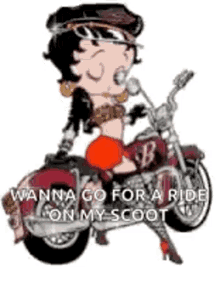 betty boop sparkle harley davidson bike wanna go for a ride