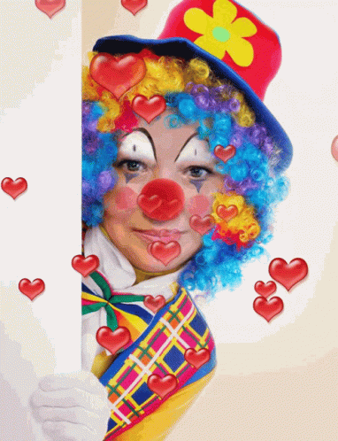 funny clown face paint