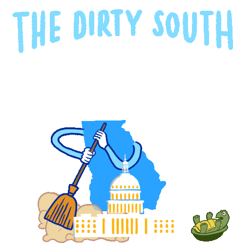 The Dirty South Sweep Sticker - The Dirty South Dirty South Sweep Stickers