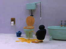 Pingu Peeing GIF - Pingu Peeing Toilet GIFs