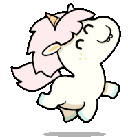 Unicorn Prances Obliviously Sticker - Because Baby Animals Cute Adorable Stickers