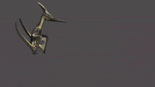 a 3d model of a dinosaur with a long beak