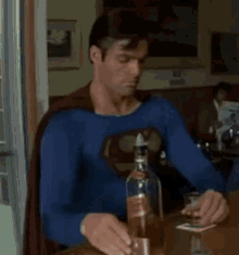 Superman Drink GIF - Superman Drink Drunk GIFs
