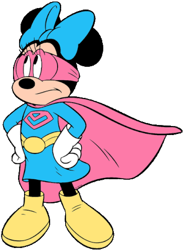 Superhero Minnie Mouse Sticker - Superhero Minnie Mouse Hero Stickers