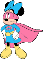 Superhero Minnie Mouse Sticker