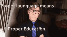 Proper Launguage Means Proper Education Logan Sanders GIF - Proper Launguage Means Proper Education Logan Sanders Sander Sides GIFs