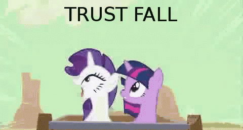 trust fall animated gif