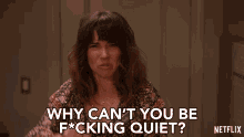 Why Cant You Be Fucking Quiet Linda Cardellini GIF - Why Cant You Be Fucking Quiet Linda Cardellini Judy Hale GIFs