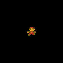a pixel art of mario on a black background